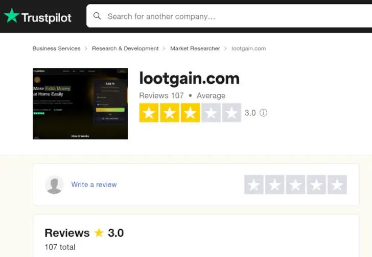 Review Lootgain, Penipuan atau Bukan? 3 lootgain trustpilot