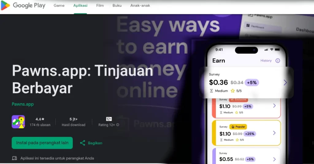 7 Rekomendasi Situs dan Aplikasi Survey Berbayar Terpercaya 2025 5 pawns app