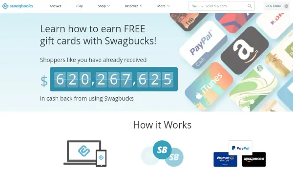 Review Swagbucks, Penipuan atau Bukan? 1 swagbucks adalah