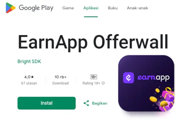 Review EarnApp 2026, Penipuan atau Bukan? 4 EarnApp Google Play Store