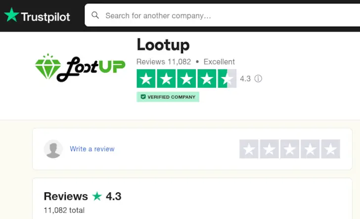 Review Lootup, Penipuan atau Bukan? 3 lootup trustpilot