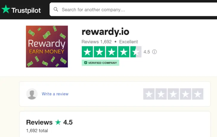 Review Rewardy, Penipuan atau Bukan? 3 rewardy trustpilot