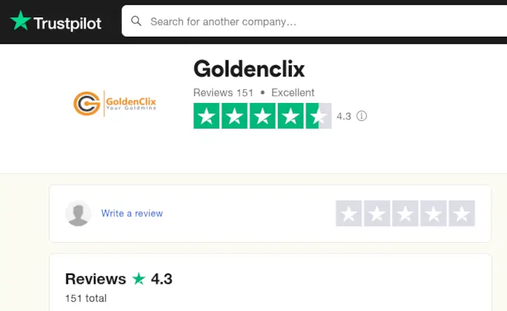 Review GoldenClix, Penipuan atau Bukan? 3 goldenclix trustpilot