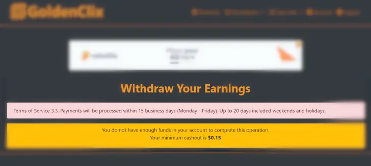 Review GoldenClix, Penipuan atau Bukan? 2 pembayaran