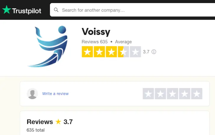 Review Voissy, Penipuan atau Bukan? 3 voissy trustpilot