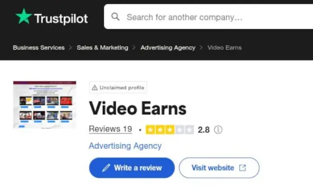 Review Video Earns Top, Penipuan atau Bukan? 3 video earns trustpilot