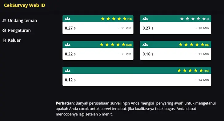 contoh survey mangosurveys