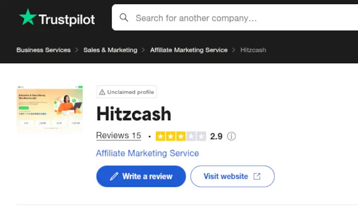 Review HitzCash, Penipuan atau Bukan? 3 hitzcash trustpilot