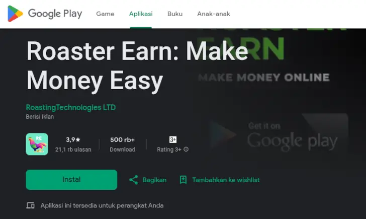 Review Roaster Earn, Penipuan atau Bukan? 1 roaster earn adalah