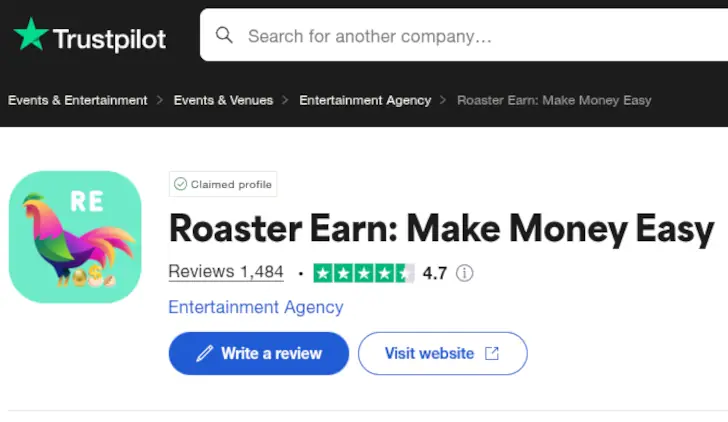 Review Roaster Earn, Penipuan atau Bukan? 4 roaster earn trustpilot