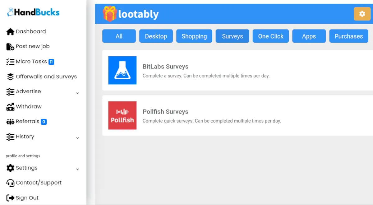 Review HandBucks, Penipuan atau Bukan? 2 survey handbucks