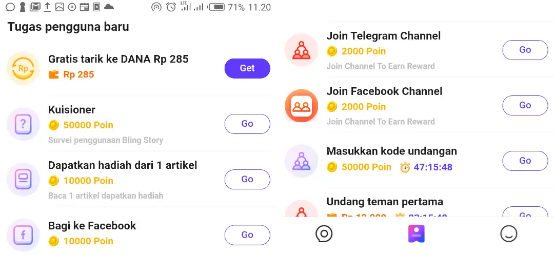 Review Bling Story, Penipuan atau Bukan? 1 tugas bling story