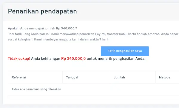 Review KingOpinion, Penipuan Atau Bukan? 3 pembayaran kingopinion