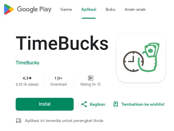 10 Aplikasi Penghasil Uang Terpercaya 2025 (Langsung ke DANA & Rekening) 5 aplikasi penghasil uang TimeBucks