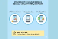 cara menukar poin survey berbayar ke DANA
