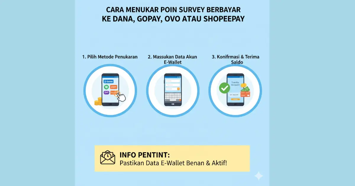 cara menukar poin survey berbayar ke DANA