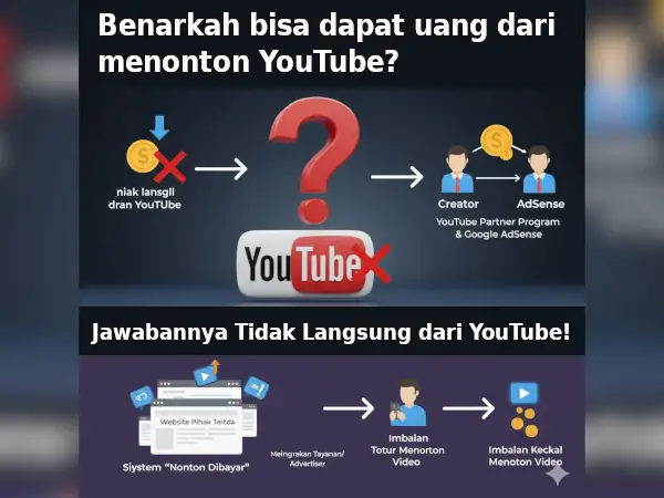Fakta Nonton YouTube Dapat Uang, Beneran atau Hanya Buang Waktu? 1 cara nonton youtube dapat uang