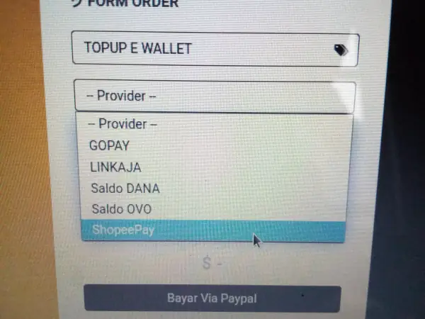 Cara Convert Saldo PayPal ke ShopeePay, DANA, GoPay, OVO & LinkAja Dengan Mudah! 2 memilih shopeepay, DANA, gopay atau OVO