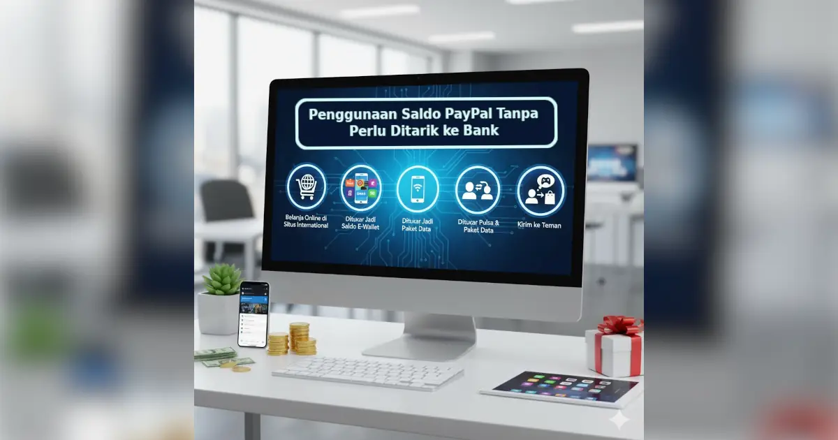 penggunaan saldo Paypal tanpa perlu ditarik ke bank