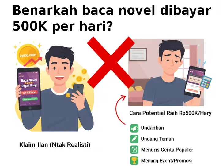 baca novel dibayar 500k tanpa per hari