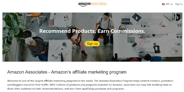 platform affiliate Amazon Associates