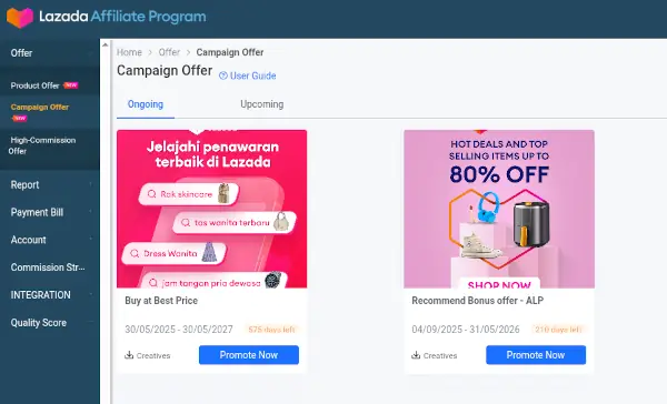 platform affiliate Lazada