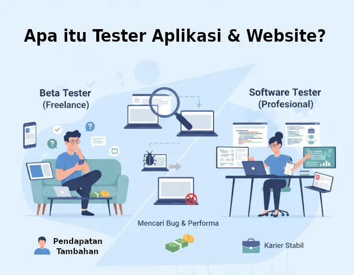 Cara Menjadi Tester Aplikasi & Website Dibayar Dollar 1 tester aplikasi adalah