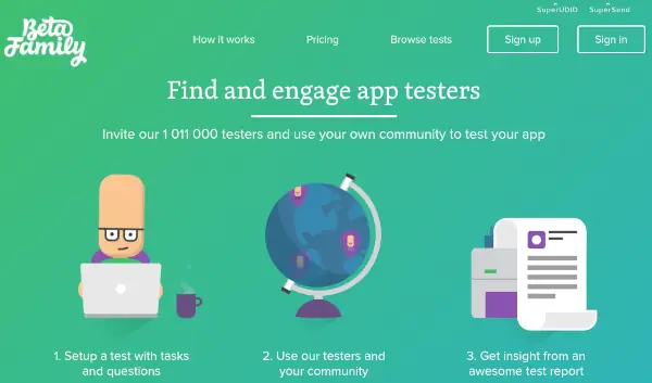 tester aplikasi dibayar BetaFamily