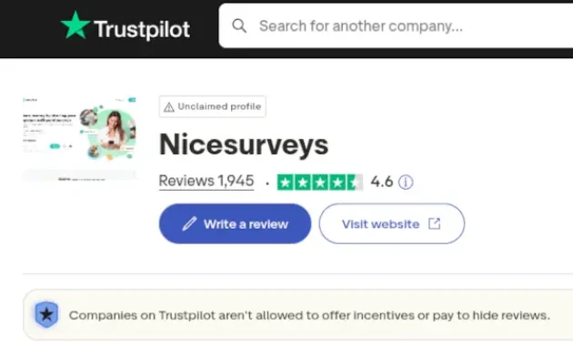 Review NiceSurveys 2026, Penipuan atau Bukan? 3 nicesurveys trustpilot
